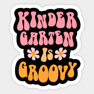 Retro Groovy Kindergarten  Kindergarten Teacher Kids Sticker